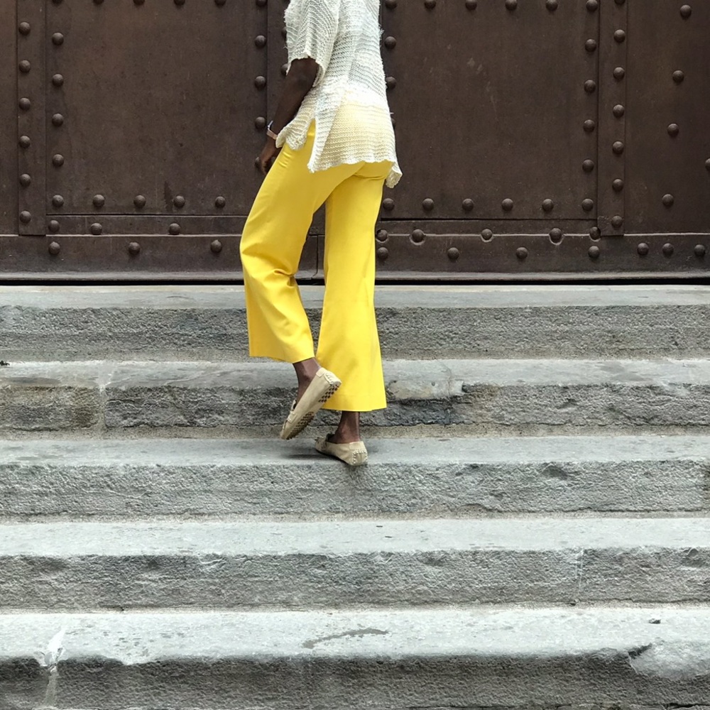 Vintage yellow cotton trouser.